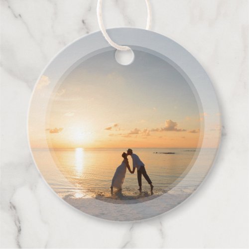 Create Your Own Custom Memorable Photo Wedding Favor Tags
