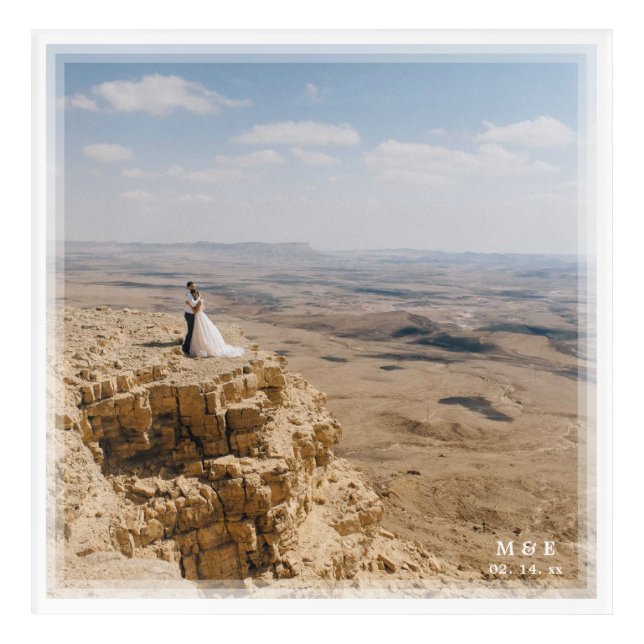 Create Your Own Custom Memorable Wedding Photo Acrylic Print (Front)