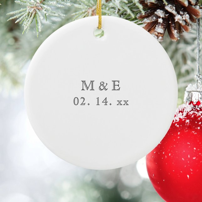 Create Your Own Custom Memorable Wedding Photo Ceramic Ornament (Creator Uploaded)