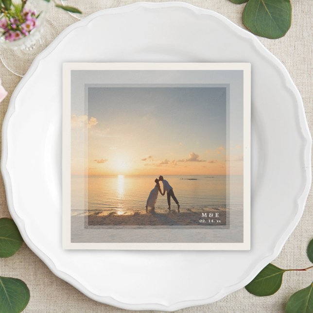 Create Your Own Custom Memorable Wedding Photo Napkins (Creator Uploaded)