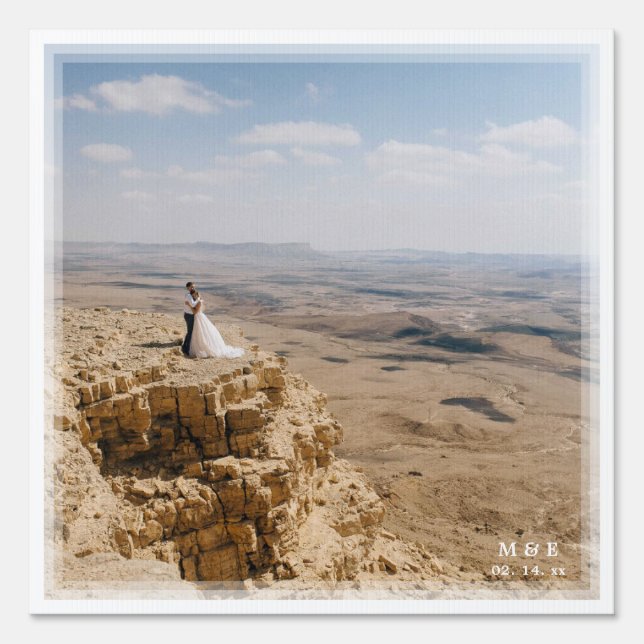 Create Your Own Custom Memorable Wedding Photo Sign (Front)