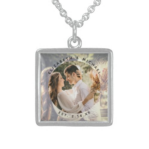 Create Your Own Custom Memorable Wedding Photo Sterling Silver Necklace