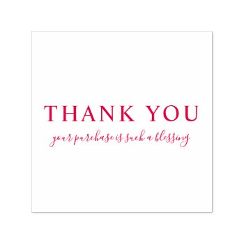 Create Your Own Custom Message Thank You Red Self-inking Stamp by suchicandi at Zazzle