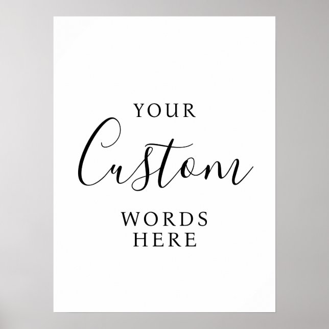  create your own custom modern elegant sign (Front)