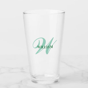 Create Your Own Custom Monogram And Name Green Glass