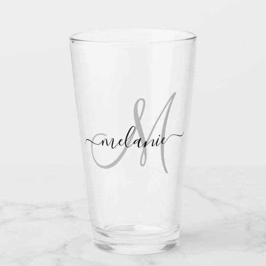 Create Your Own Custom Monogram And Name Script Glass