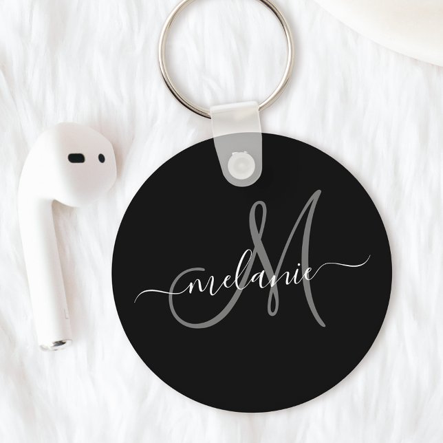 Create Your Own Custom Monogram And Name Script Keychain (Creator Uploaded)