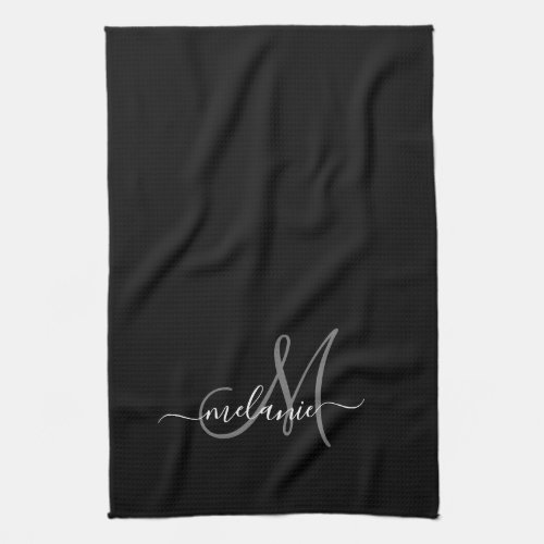 Create Your Own Custom Monogram And Name Script Kitchen Towel