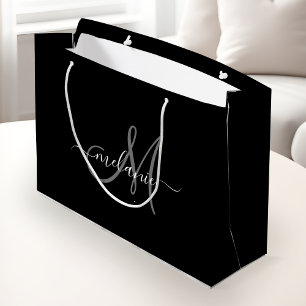 Create Your Own Custom Monogram And Name Script Large Gift Bag