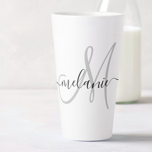 Create Your Own Custom Monogram And Name Script Latte Mug