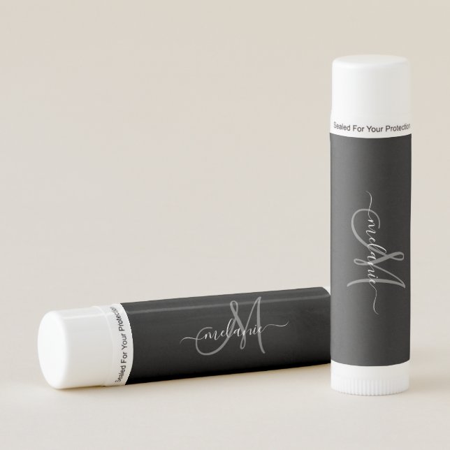 Create Your Own Custom Monogram And Name Script Lip Balm (Front)