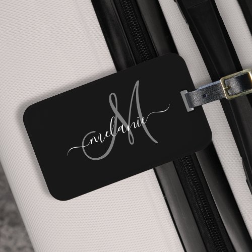 Create Your Own Custom Monogram And Name Script Luggage Tag