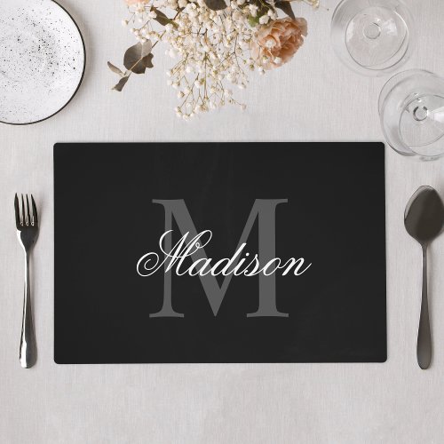 Create Your Own Custom Monogram And Name Script Placemat