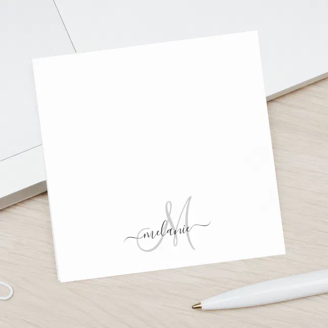 Create Your Own Custom Monogram And Name Script Post-it Notes | Zazzle