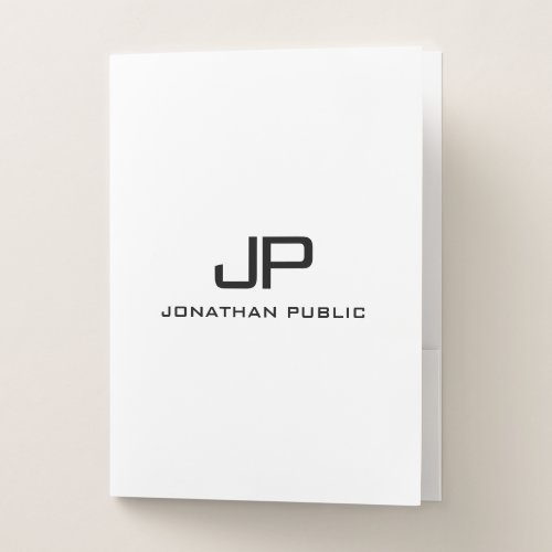 Create Your Own Custom Monogram Initial Pocket Folder