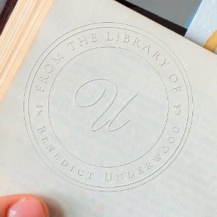 Create Your Own Custom Monogram & Ivy Library Book Embosser