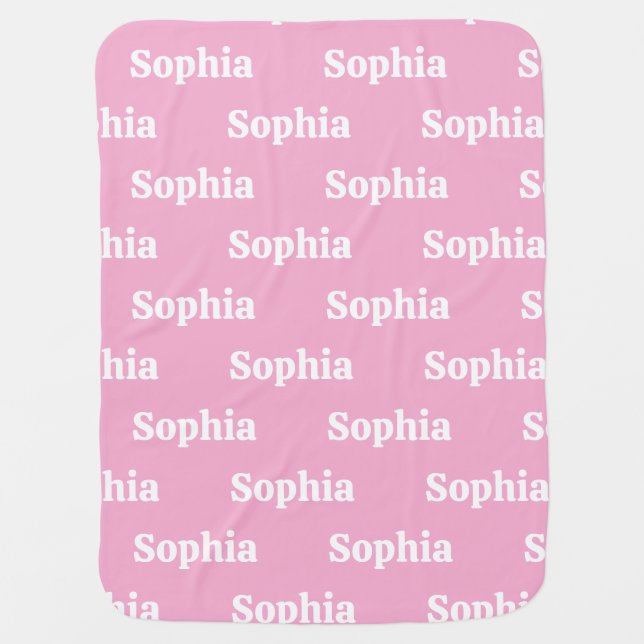 Create Your Own Custom Name Baby Blanket (Front)