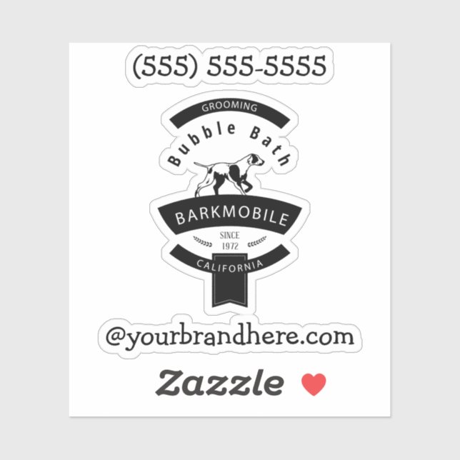 Create Your Own Custom Name Dog Logo Sticker (Sheet)