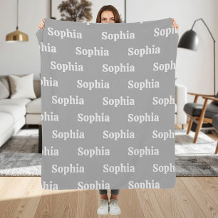 Create Your Own Custom Name Fleece Blanket