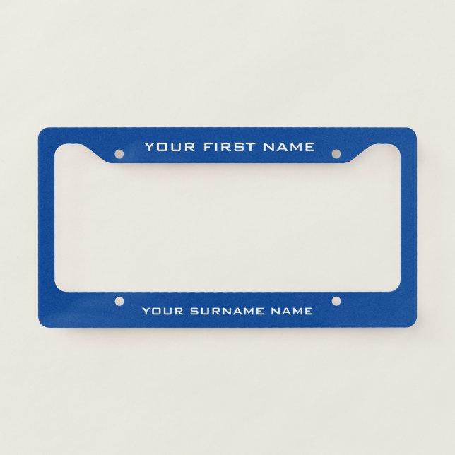 Create Your Own Custom Name Monogram License Plate Frame (Front)