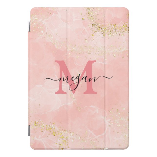 Create your own Custom Name Monogrammed Girly iPad Pro Cover (Front)