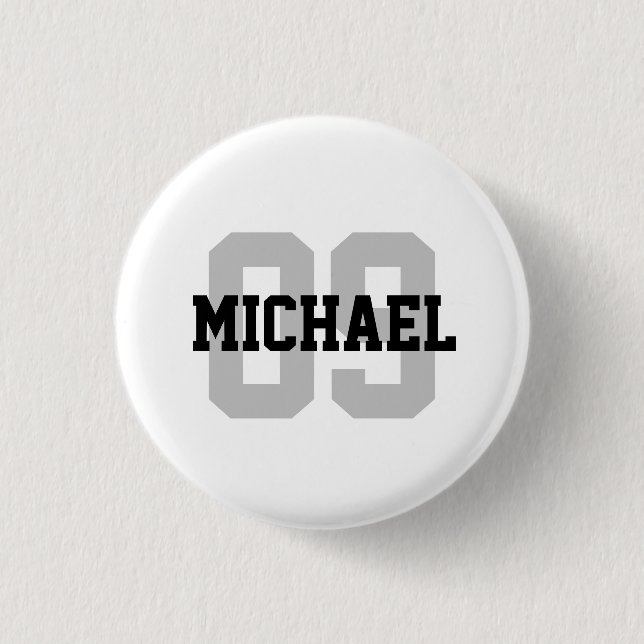 Create Your Own Custom Name Number Button (Front)