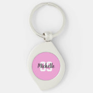 Create Your Own Custom Name Number Pink Soccer Keychain at Zazzle