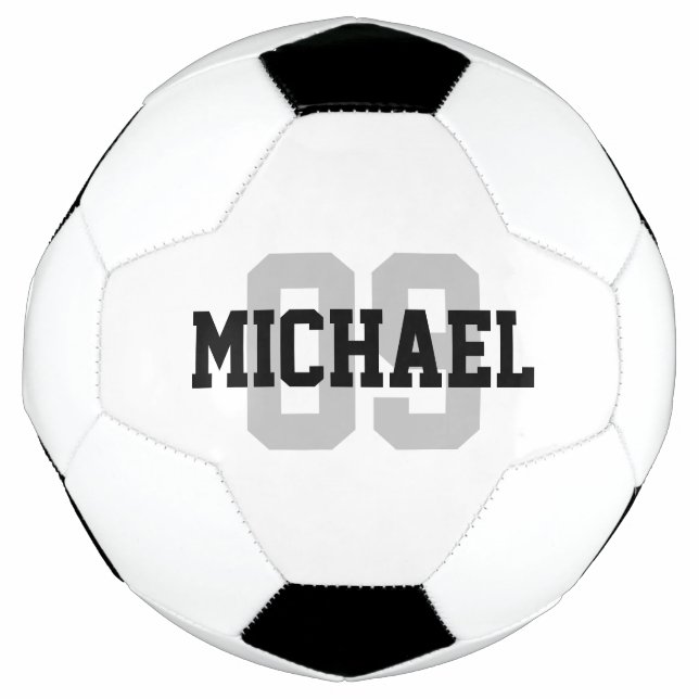 Create Your Own Custom Name Number Soccer Ball (Front)