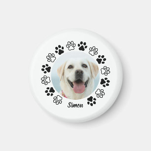 Create Your Own Custom Name Pet Photo Paw Print Magnet