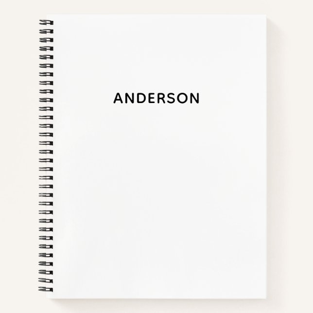 Create Your Own Custom Name Spiral Notebook (Front)