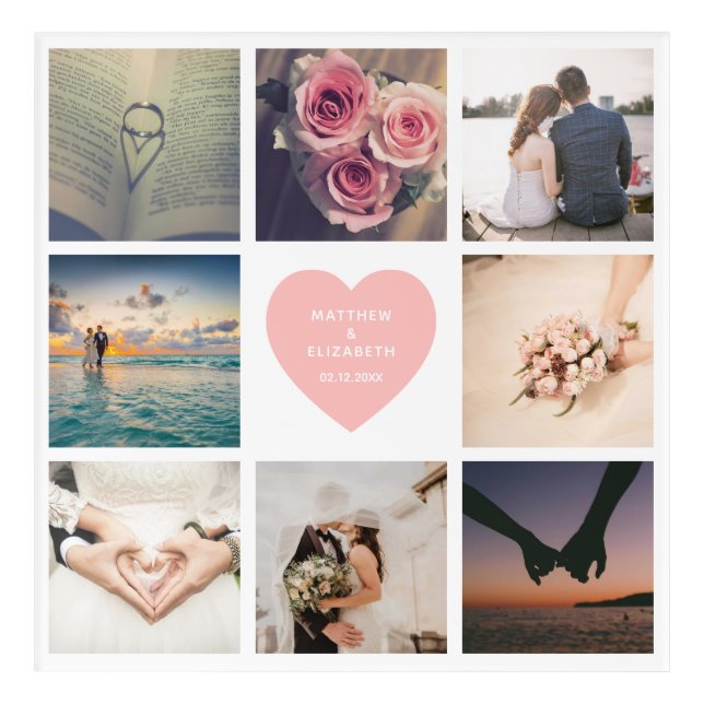 Create Your Own Custom Newly Weds Wedding Photo Acrylic Print (Front)