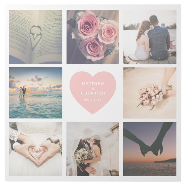 Create Your Own Custom Newly Weds Wedding Photo Gallery Wrap (Front)