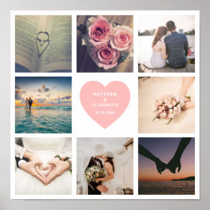 Create Your Own Custom Newlyweds Wedding Photo Poster