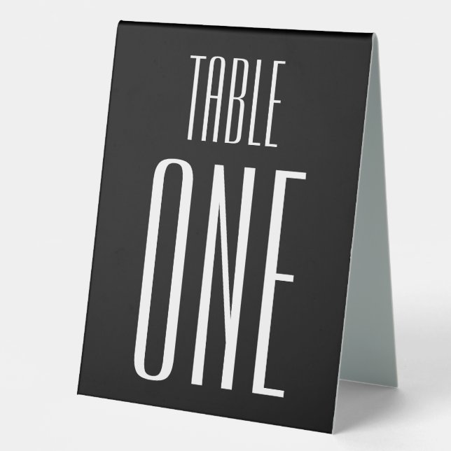 Create Your Own - Custom Number Table Tent (Front)