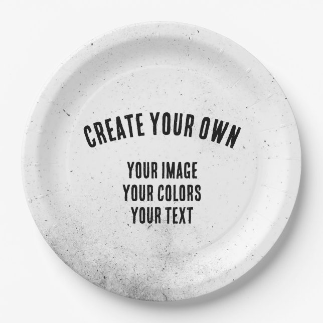 Create Your Own Custom Paper Plates (Front)
