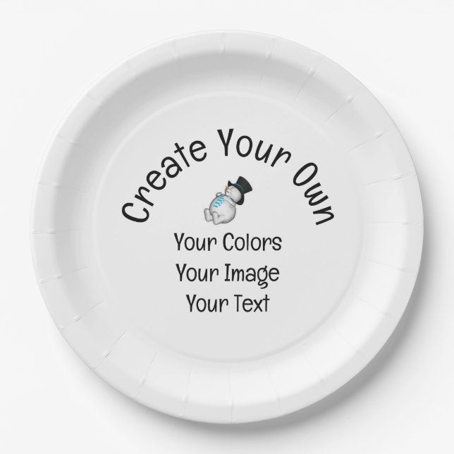 Create Your Own Custom Paper Plates (Front)