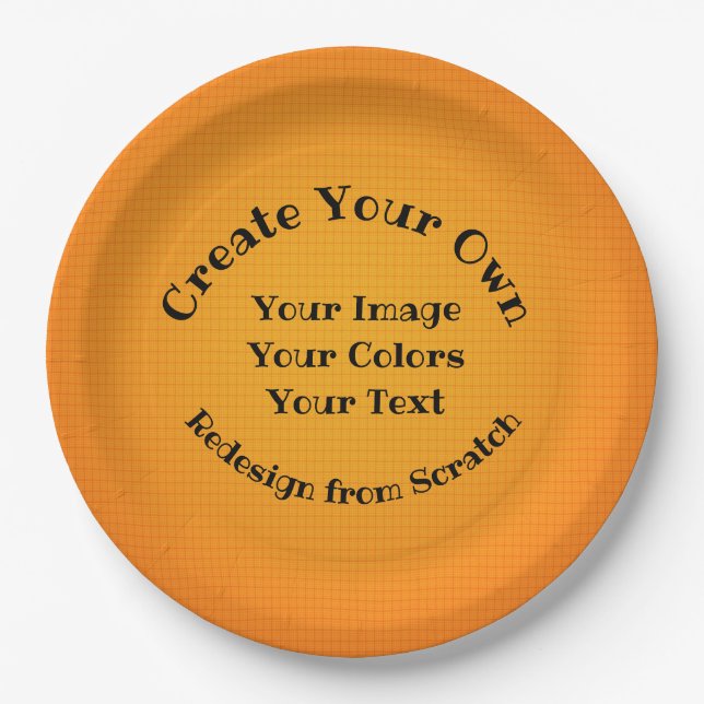 Create Your Own Custom Paper Plates (Front)