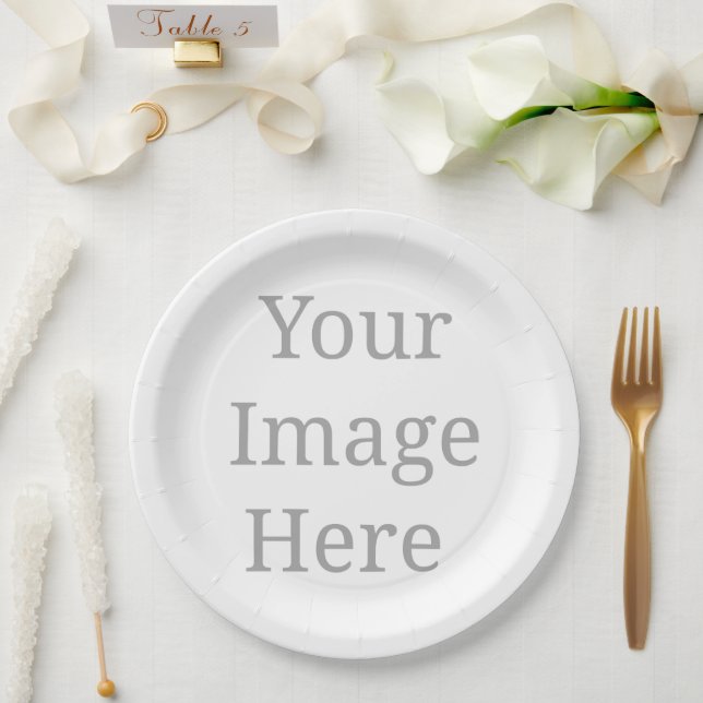 Create your own custom  paper plates (Wedding)