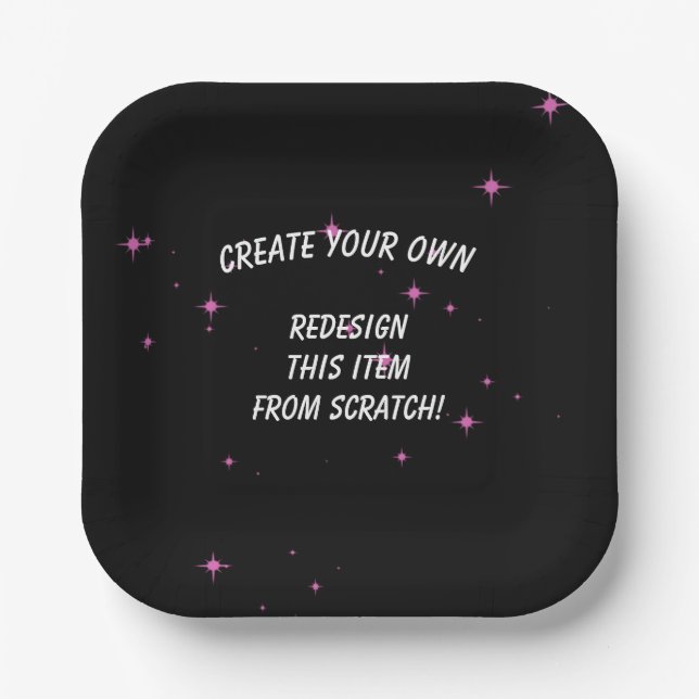 Create Your Own Custom Paper Plates (Front)