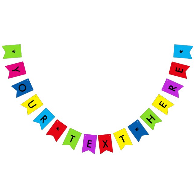 Create Your Own Custom Party Bunting Banner Flags (All)