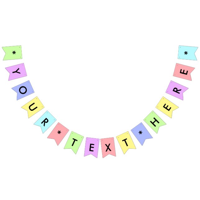 Create Your Own Custom Party Bunting Banner Flags (All)