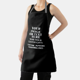 Create Your Own Custom Personalized Black Women's Apron