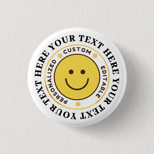 Create Your Own Custom Personalized Blank Template Button (Front)