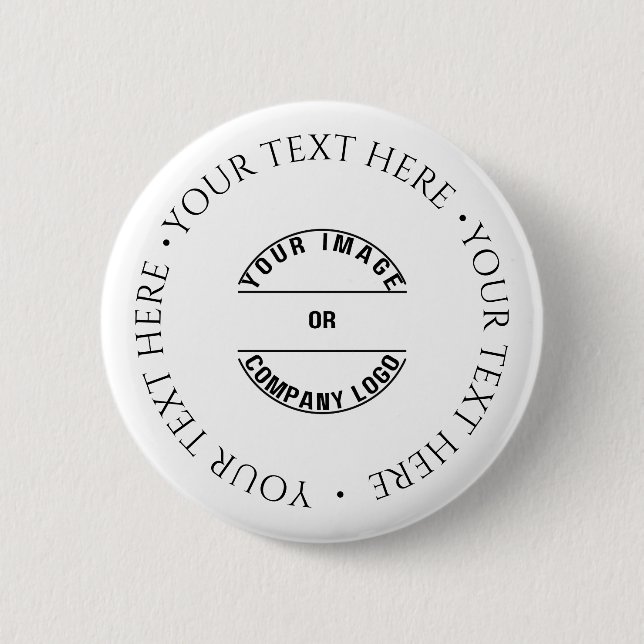 Create Your Own Custom Personalized Blank Template Button (Front)