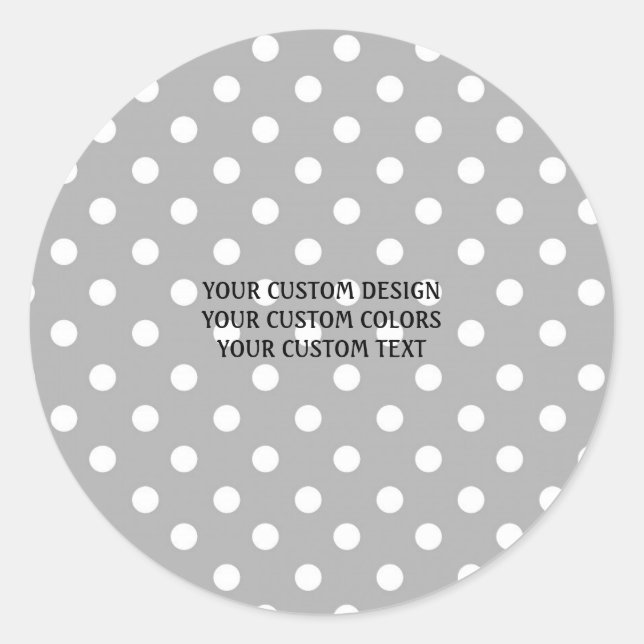 Create Your Own Custom Personalized Classic Round Sticker (Front)