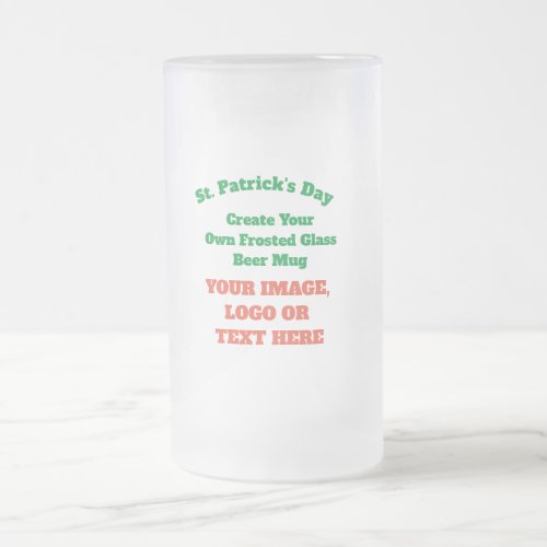 Create Your Own Custom Personalized Frosted Glass Beer Mug