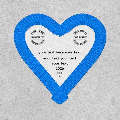 Create Your Own Custom Personalized Heart Template Patch
