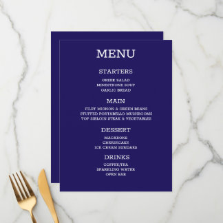 Create Your Own Custom Personalized Indigo Menu