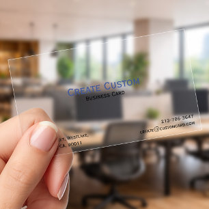 Create Your Own Custom Personalized Modern Clear Business Cards