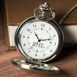 Create Your Own Custom Personalized Monogram Pocket Watch<br><div class="desc">Create your own personalized pocket watch with your custom monogram. Add your initials or custom text to create something really unique. To edit this design template, simply edit the text fields as shown above. You can even add more text or images, customize fonts and colors. Treat yourself or make the...</div>